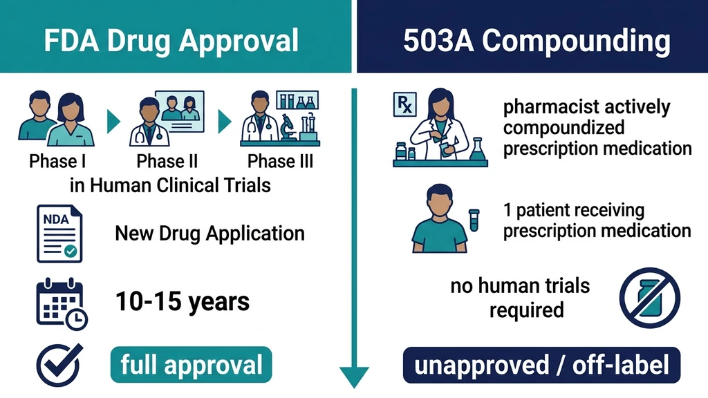 Comparison of FDA drug approval versus 503A compounding authorization for BPC-157