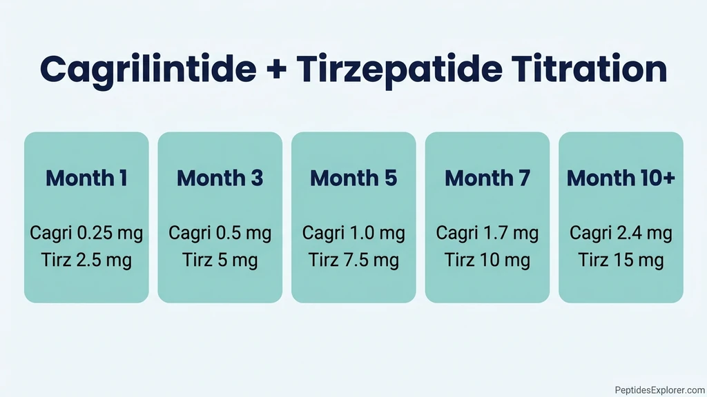 Cagrilintide + tirzepatide dosing protocol titration schedule