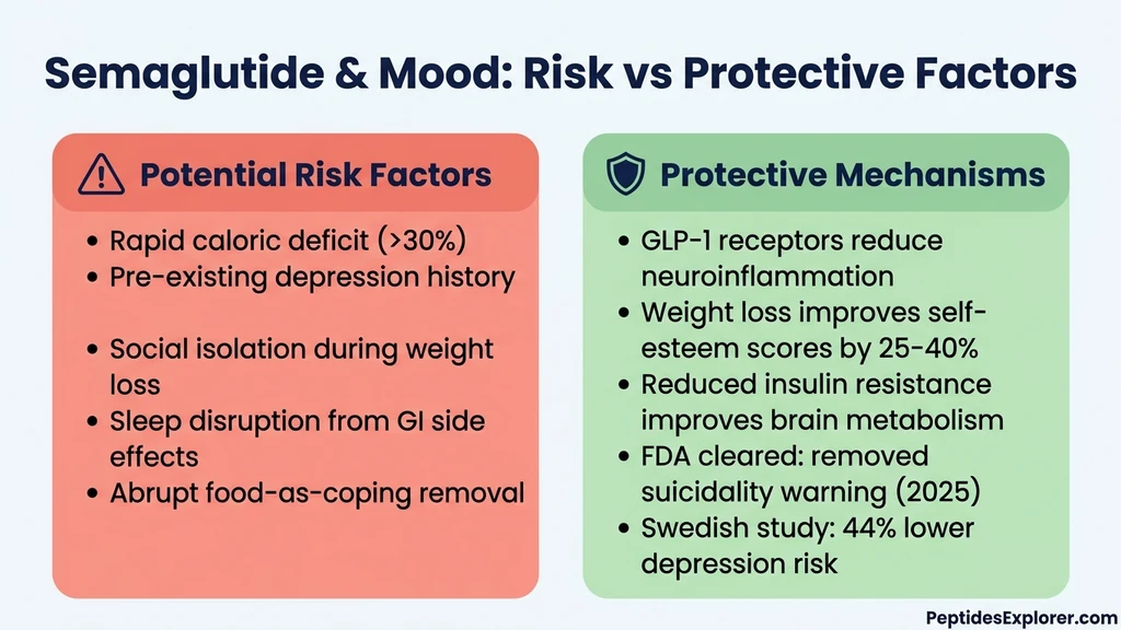 Semaglutide mood risk factors versus protective mechanisms