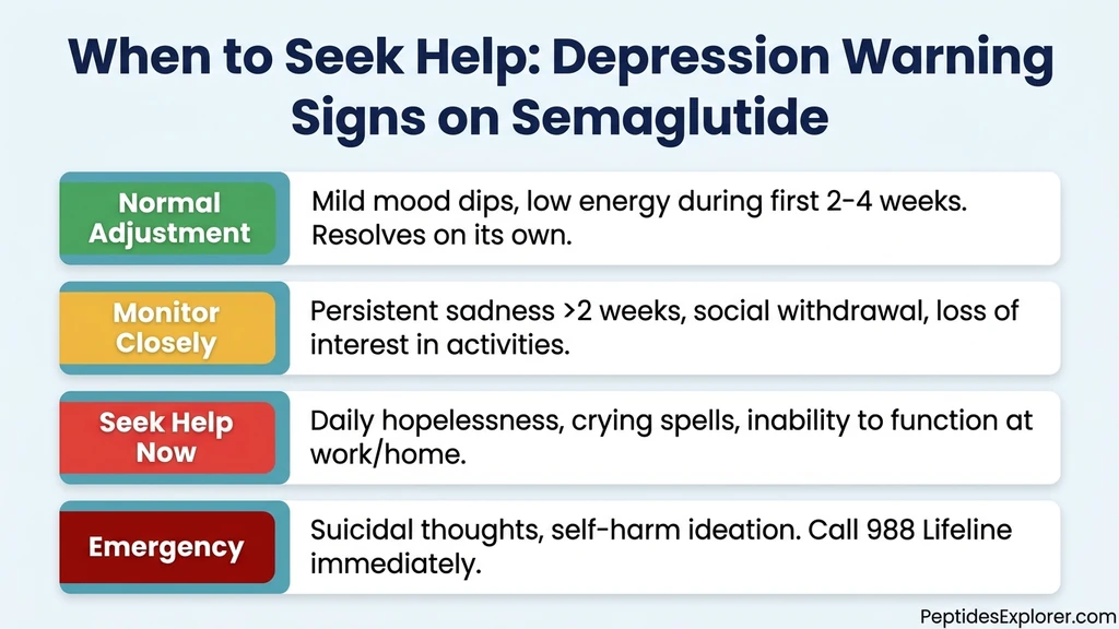 When to seek help for depression warning signs on semaglutide