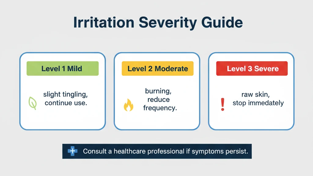 Copper peptide irritation severity scale - mild to severe
