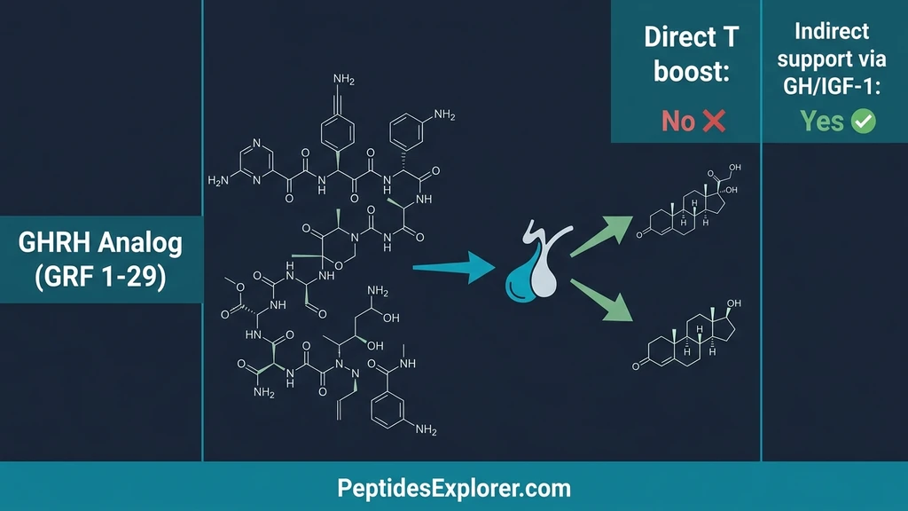 Does sermorelin increase testosterone - GH-testosterone axis pathway diagram