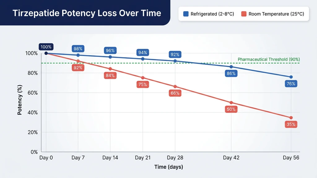 Tirzepatide shelf life and storage timeline for lyophilized and reconstituted forms