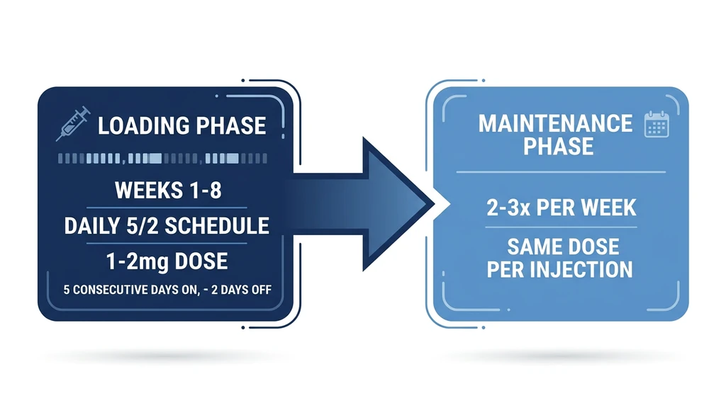 GHK-Cu loading phase vs maintenance phase protocol timeline
