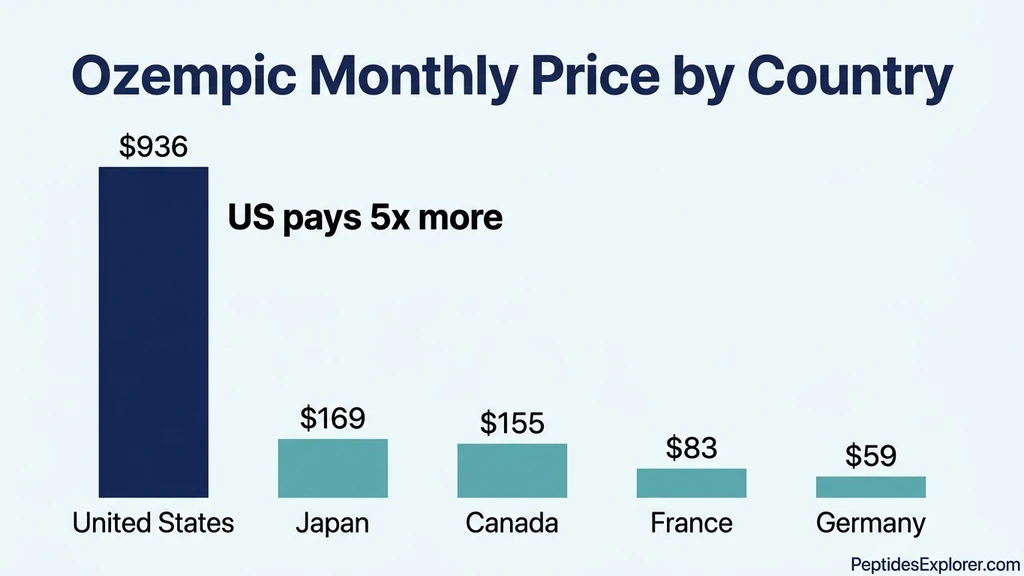 International GLP-1 price comparison showing the US paying five times more than peer nations