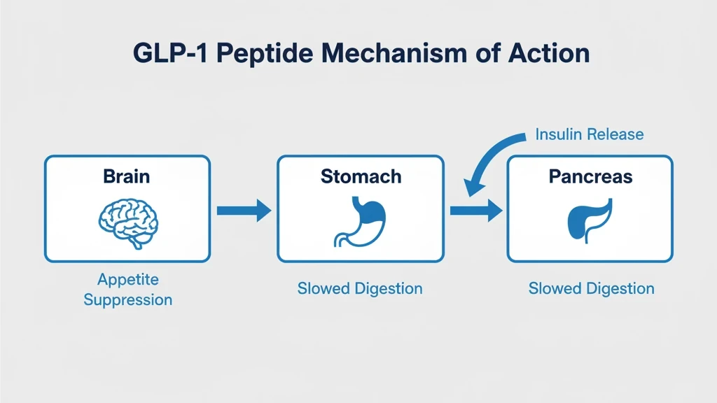 GLP-1 receptor mechanism of action for weight loss peptides