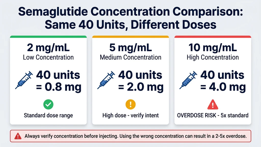 Semaglutide concentration comparison