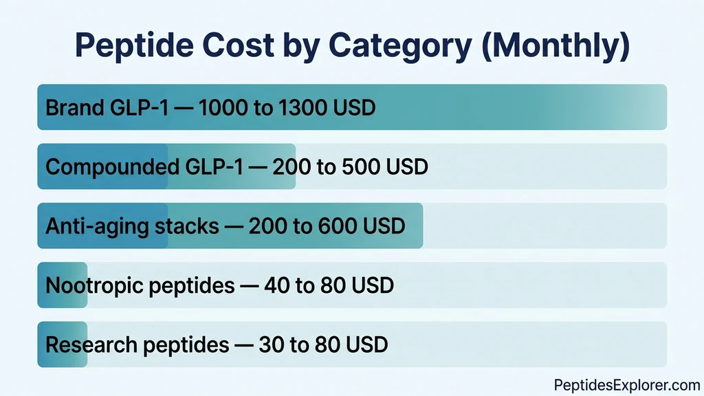 Peptide cost breakdown by category