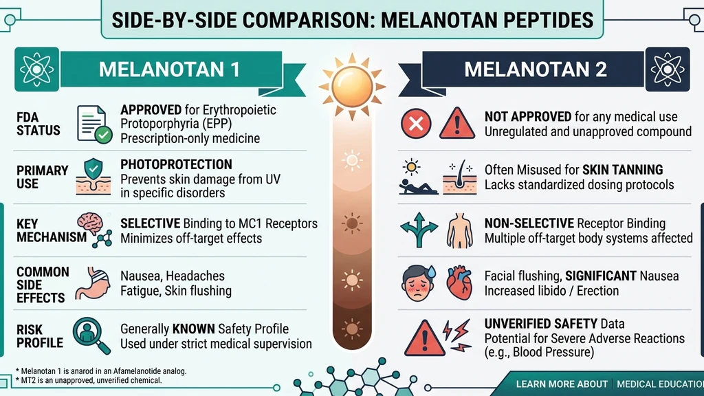 Melanotan 1 vs Melanotan 2 compared