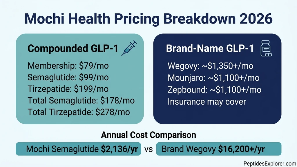 Mochi Health pricing comparison: compounded GLP-1 vs brand-name costs