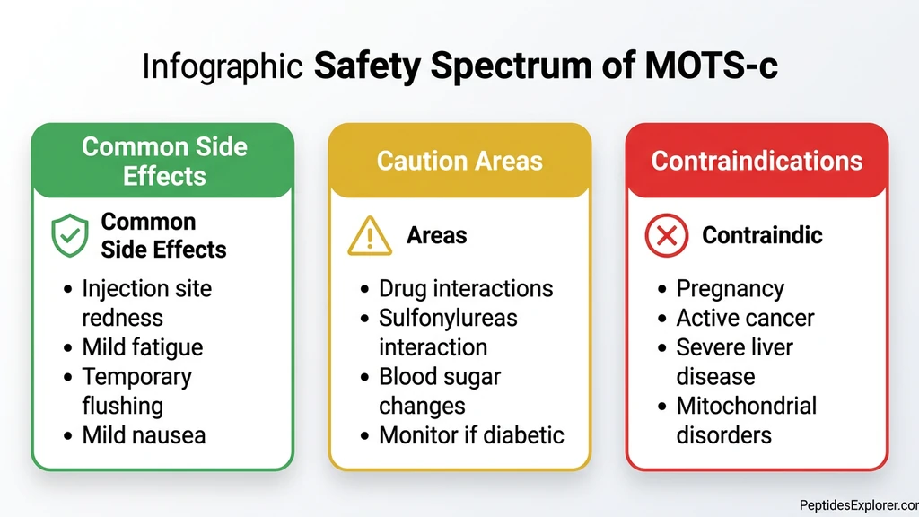 MOTS-c side effects safety spectrum from common mild effects to contraindications