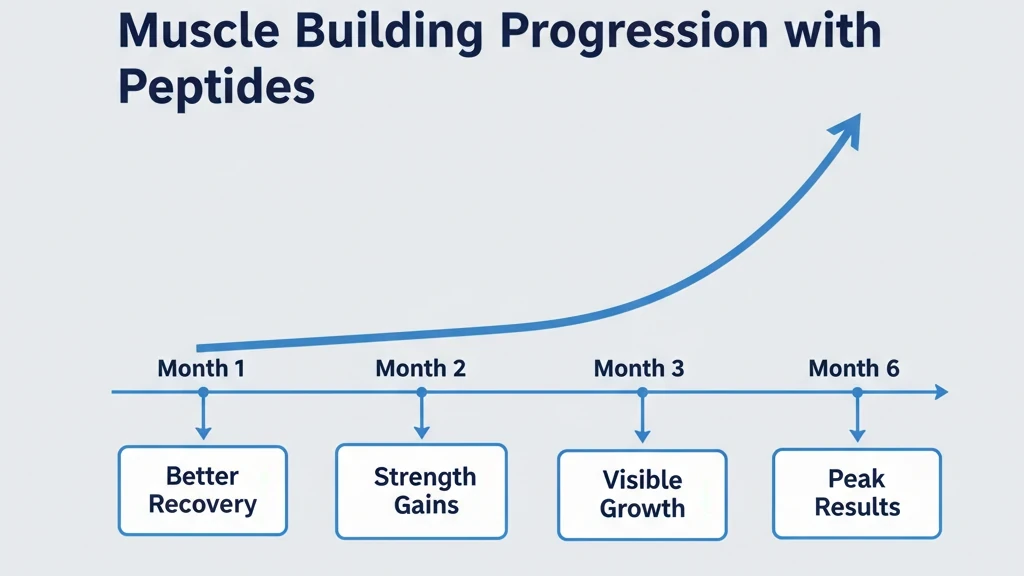 Muscle growth results timeline with peptides over 6 months