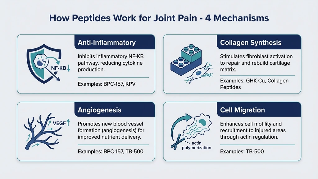 4 mechanisms of how peptides work for joint pain