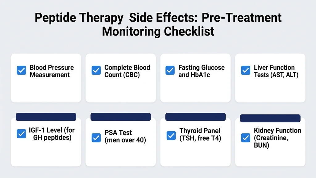 Peptide therapy pre-treatment monitoring checklist