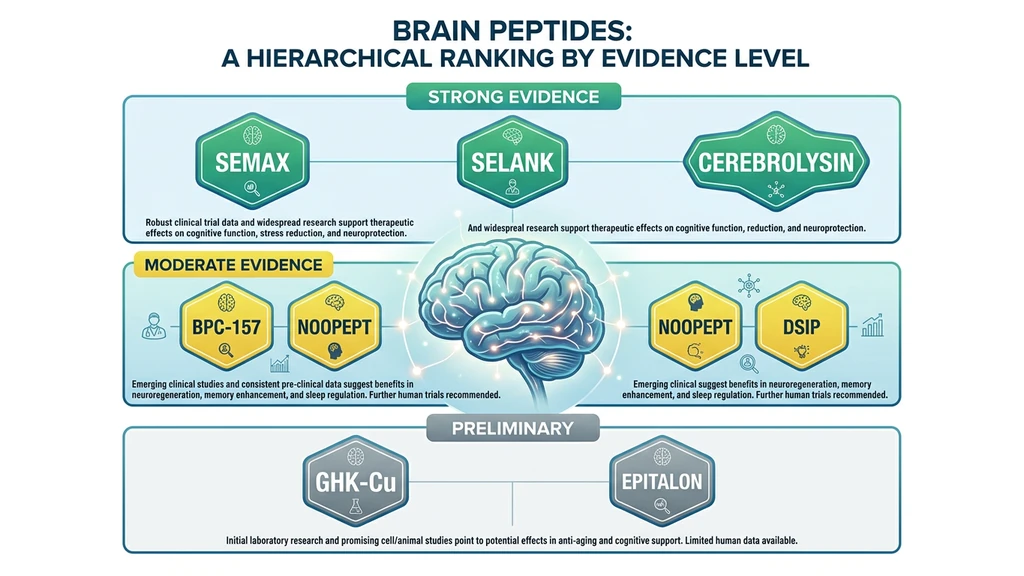 Brain peptides overview: nootropic peptides ranked by evidence for cognitive function