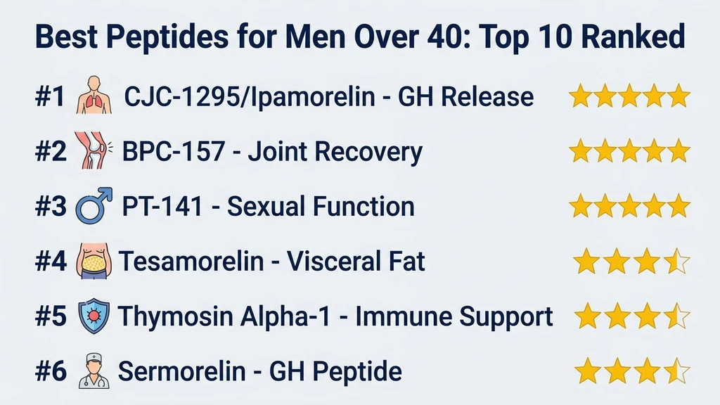 Top 10 peptides for men over 40 ranked by evidence and efficacy