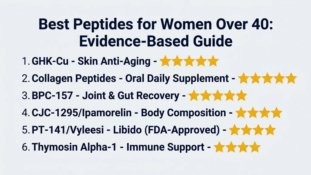 Best peptides for women over 40: evidence-based ranked guide