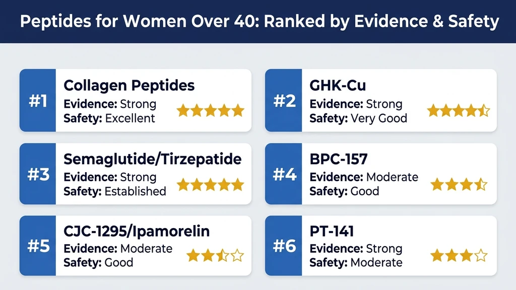 Top 8 peptides for women over 40 visual ranking