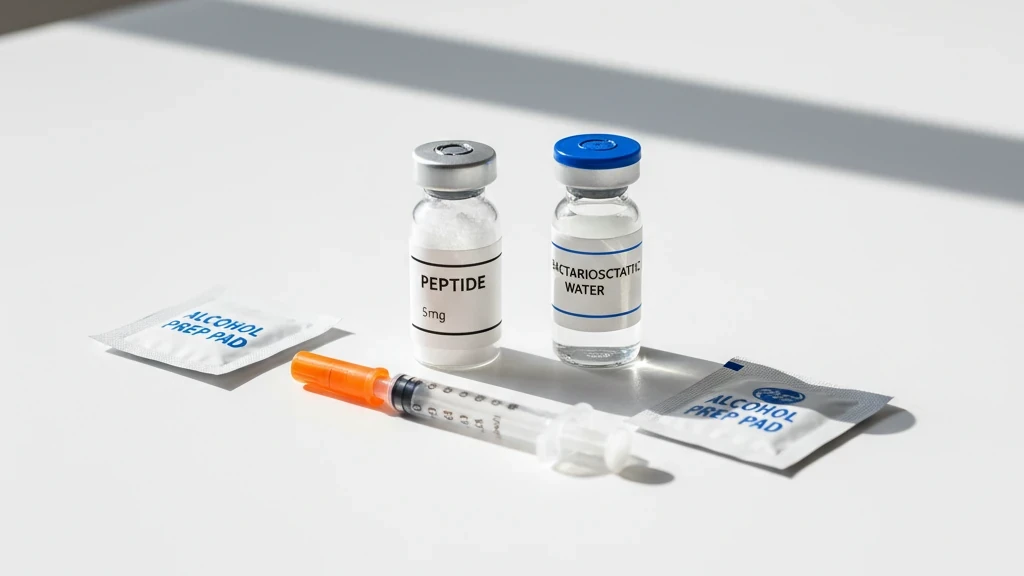 Peptide reconstitution steps detailed infographic