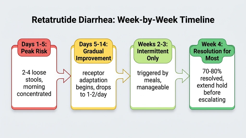 Retatrutide diarrhea week-by-week escalation timeline