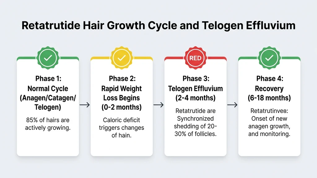 Retatrutide hair loss cycle: from normal growth through telogen effluvium to recovery