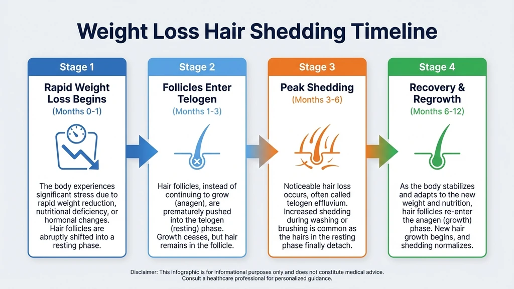 Weight loss magnitude and hair loss risk comparison