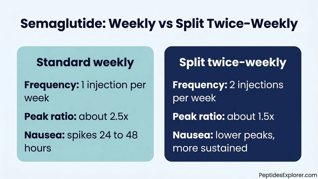 Semaglutide split dosing: weekly vs twice-weekly pharmacokinetic comparison