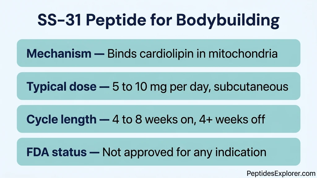 SS-31 peptide for bodybuilding: mitochondrial mechanism and dosing