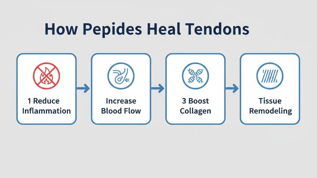 Tendon healing mechanism diagram - how peptides repair tendons