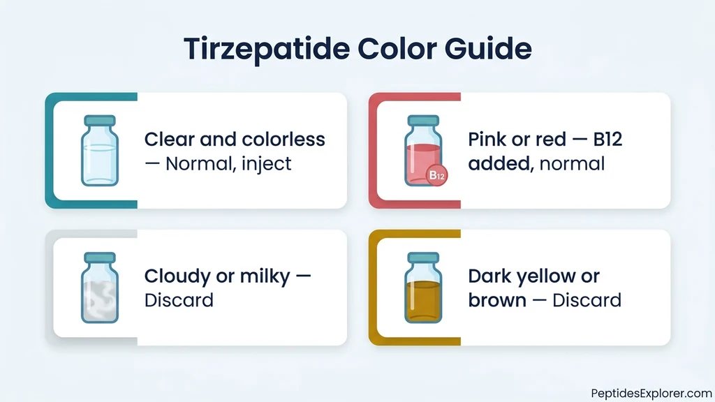 Tirzepatide color guide: what's normal, what's not