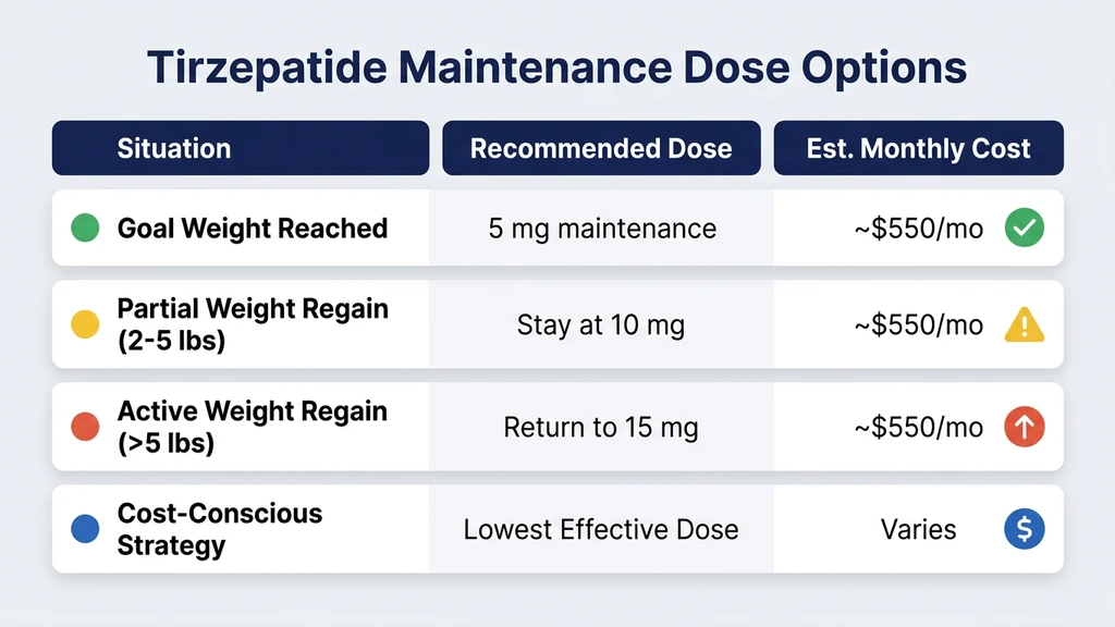 Tirzepatide maintenance dose guide