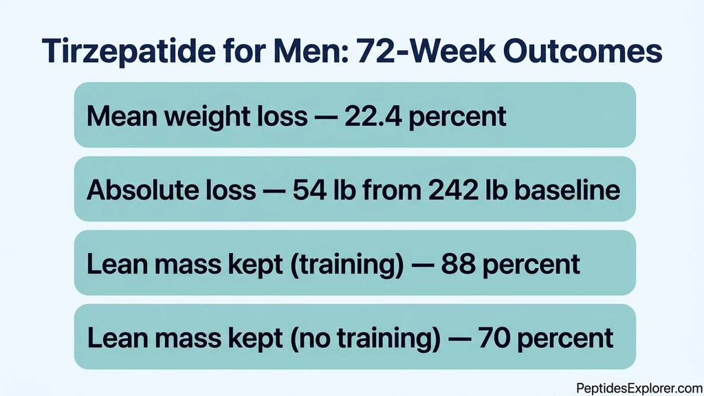 Tirzepatide before and after for men: male weight loss timeline and body composition