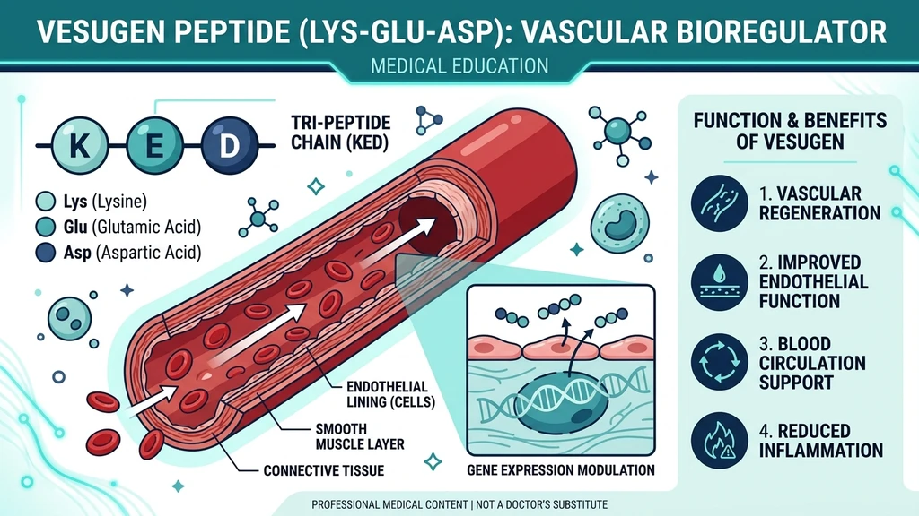 Vesugen peptide (Lys-Glu-Asp) vascular bioregulator research overview