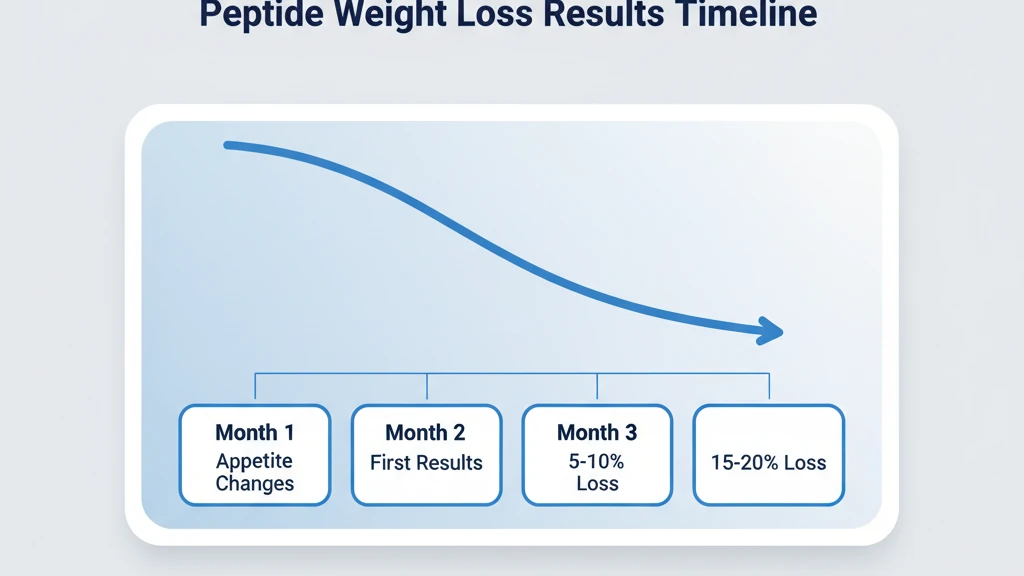 Weight loss results timeline with peptides over 12 weeks