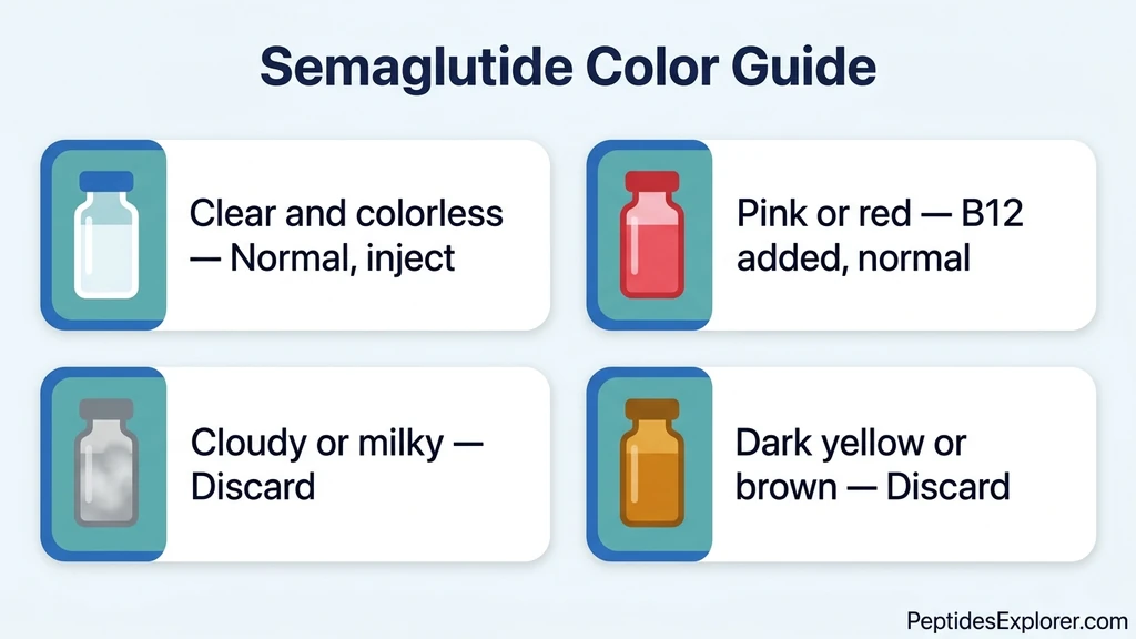 Semaglutide color guide: normal vs problem
