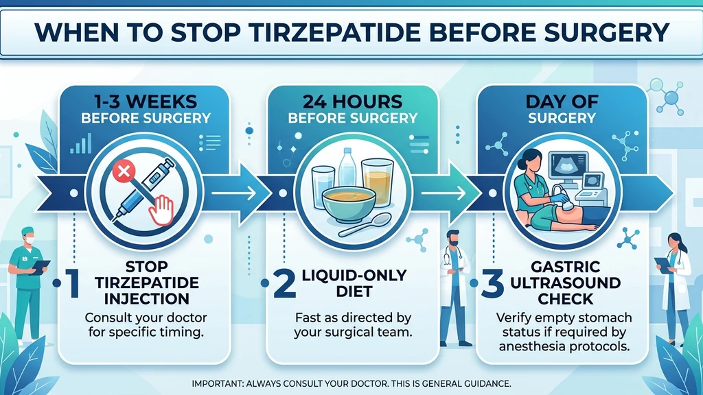 When to stop tirzepatide before surgery timeline