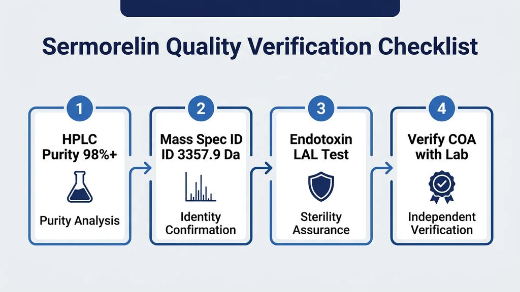 Sermorelin quality verification checklist: HPLC purity, mass spectrometry, endotoxin testing, and COA verification