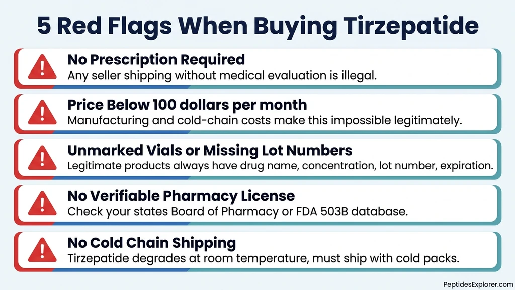 5 red flags when buying tirzepatide - warning signs of illegitimate sellers